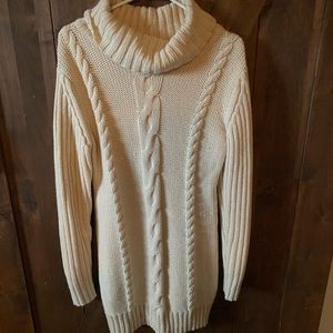 Cream sweater dress